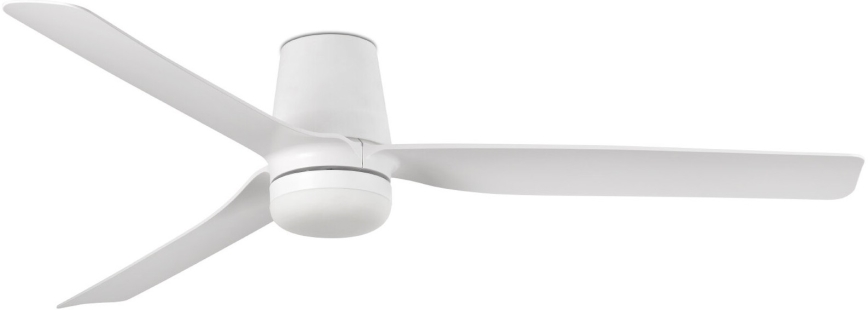 FARO 33828WT-1TW - LED Stmívatelný stropní ventilátor PUNT TUB M LED/18W/230V 3000/4200/6500K bílá pr. 132 cm Wi-Fi Tuya + dálkové ovládání