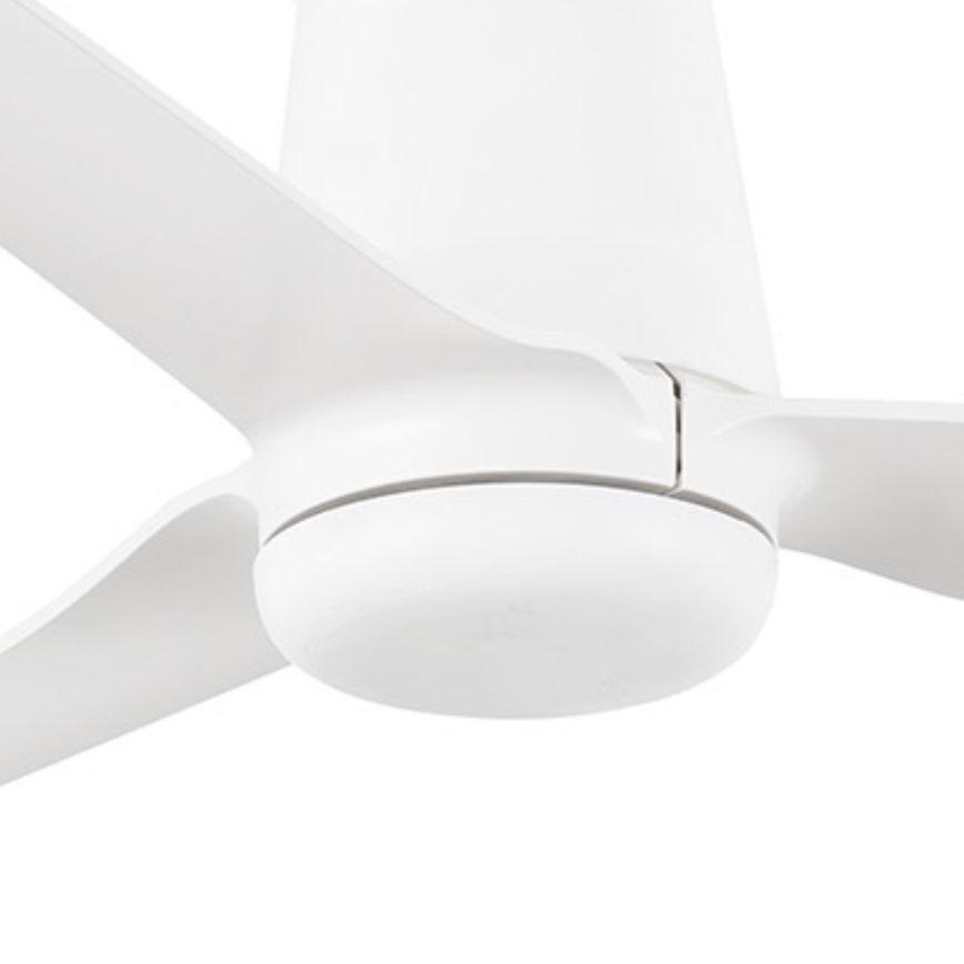 FARO 33828WT - Stropní ventilátor PUNT TUB M bílá pr. 132 cm Wi-Fi Tuya + dálkové ovládání