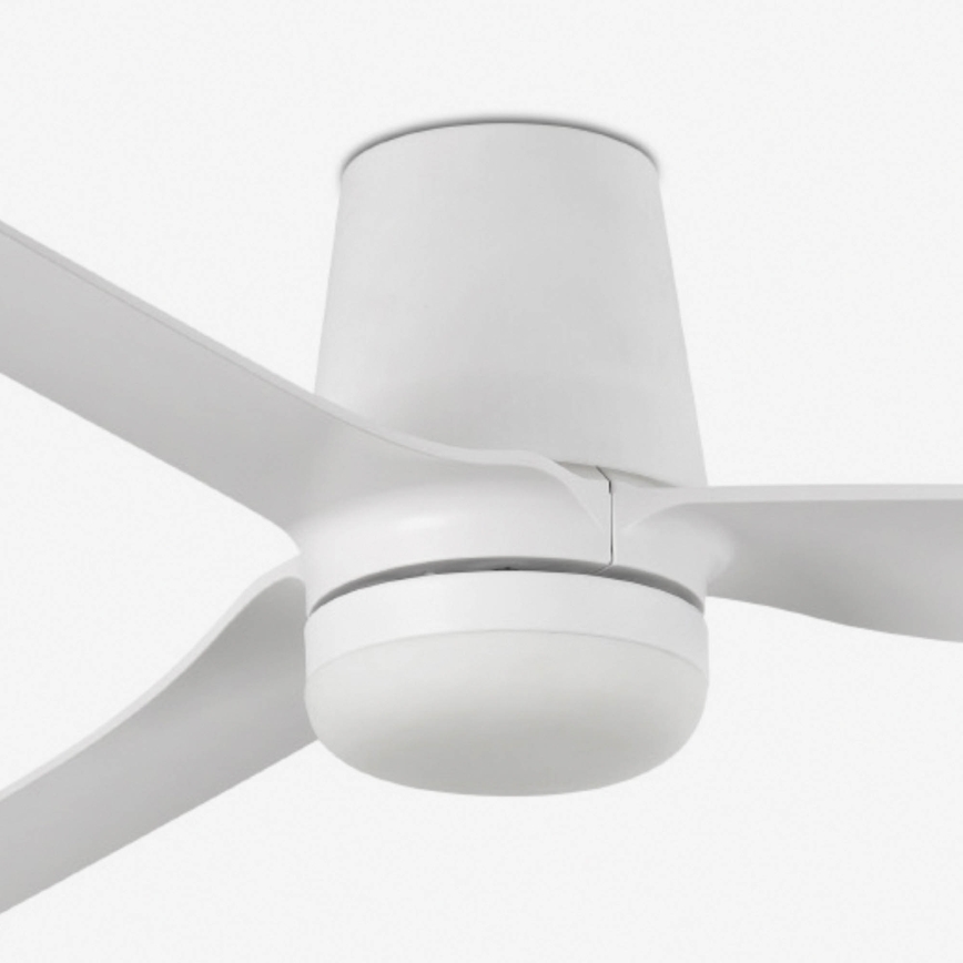 FARO 33828WT1S - LED Stmívatelný stropní ventilátor PUNT TUB M LED/18W/230V 2700/3000/4000K pr. 132 cm bílá Wi-Fi Tuya + dálkové ovládání