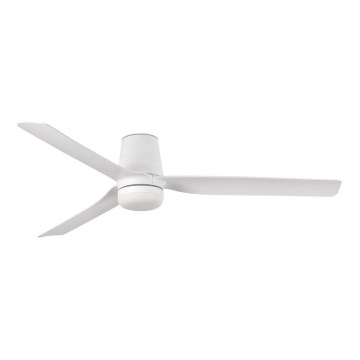 FARO 33828WT1S - LED Stmívatelný stropní ventilátor PUNT TUB M LED/18W/230V 2700/3000/4000K pr. 132 cm bílá Wi-Fi Tuya + dálkové ovládání