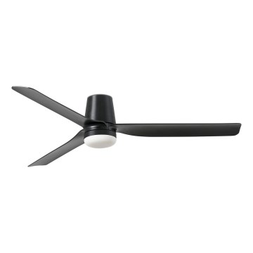 FARO 33830-1TW - LED Stmívatelný stropní ventilátor PUNT TUB M LED/18W/230V 3000/4200/6500K pr. 130 cm černá + dálkové ovládání