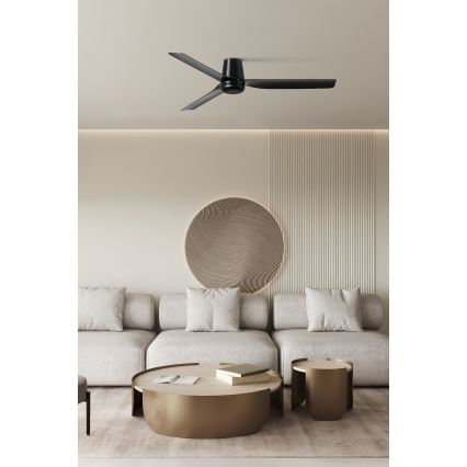 FARO 33830 - Stropní ventilátor PUNT TUB M černá pr. 130 cm + dálkové ovládání