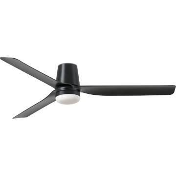 FARO 33830WT-1TW - LED Stmívatelný stropní ventilátor PUNT TUB M LED/18W/230V 3000/4200/6500K černá pr. 132 cm Wi-Fi Tuya + dálkové ovládání
