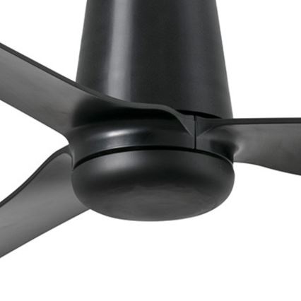 FARO 33830WT - Stropní ventilátor PUNT TUB M černá pr. 132 cm Wi-Fi Tuya + dálkové ovládání