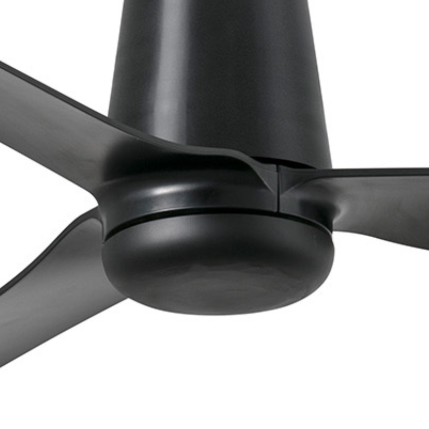 FARO 33830WT - Stropní ventilátor PUNT TUB M černá pr. 132 cm Wi-Fi Tuya + dálkové ovládání