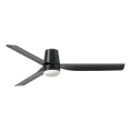FARO 33830WT1S - LED Stmívatelný stropní ventilátor PUNT TUB M LED/18W/230V 2700/3000/4000K pr. 132 cm černá Wi-Fi Tuya + dálkové ovládání