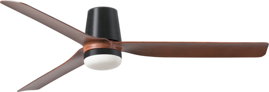 FARO 33831WT-1TW - LED Stmívatelný stropní ventilátor PUNT TUB M LED/18W/230V 3000/4200/6500K hnědá/černá pr. 132 cm Wi-Fi Tuya + dálkové ovládání