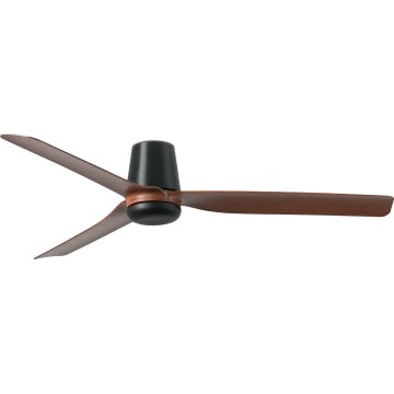 FARO 33831WT - Stropní ventilátor PUNT TUB M hnědá/černá pr. 132 cm Wi-Fi Tuya + dálkové ovládání