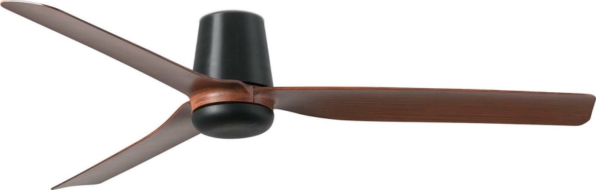 FARO 33831WT - Stropní ventilátor PUNT TUB M hnědá/černá pr. 132 cm Wi-Fi Tuya + dálkové ovládání