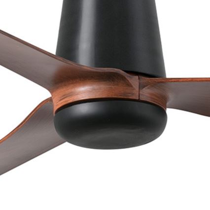 FARO 33831WT - Stropní ventilátor PUNT TUB M hnědá/černá pr. 132 cm Wi-Fi Tuya + dálkové ovládání
