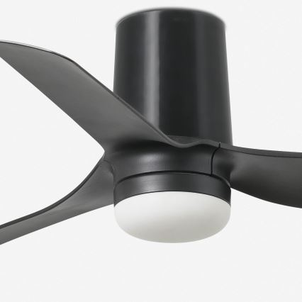 FARO 33834-1TW - LED Stmívatelný stropní ventilátor MINI PUNT TUB S LED/10W/230V 2700/3000/4000K pr. 90 cm černá + dálkové ovládání