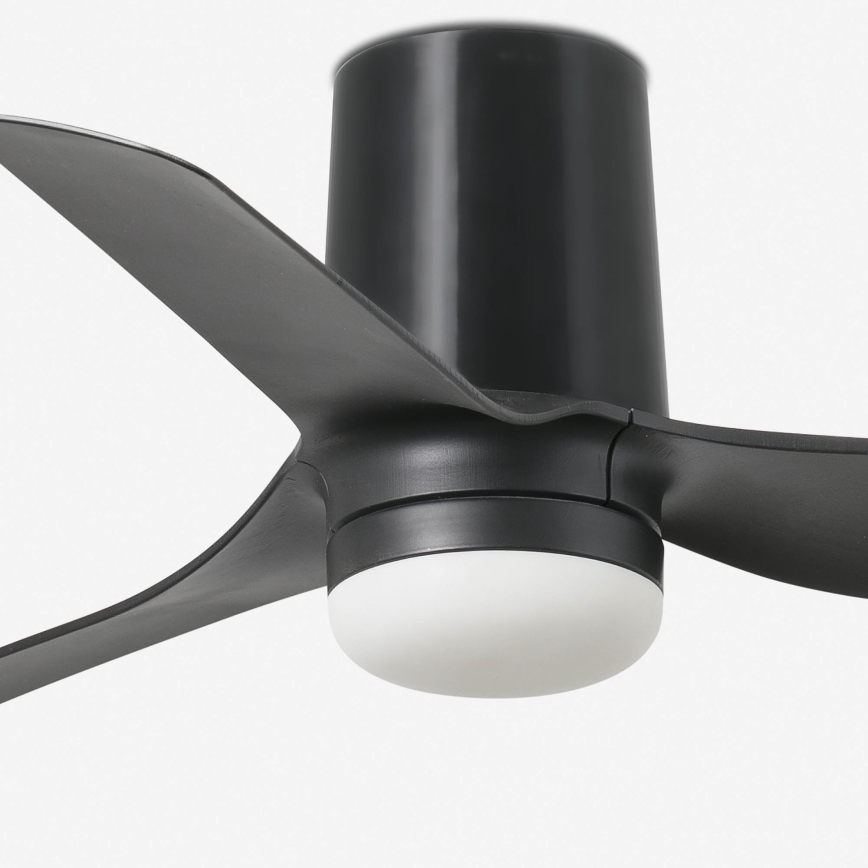 FARO 33834-1TW - LED Stmívatelný stropní ventilátor MINI PUNT TUB S LED/10W/230V 2700/3000/4000K pr. 90 cm černá + dálkové ovládání
