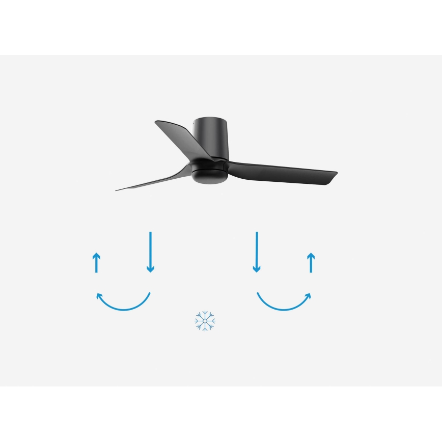 FARO 33834-Stropní ventilátor MINI PUNT TUB S černá pr. 90 cm + dálkové ovládání