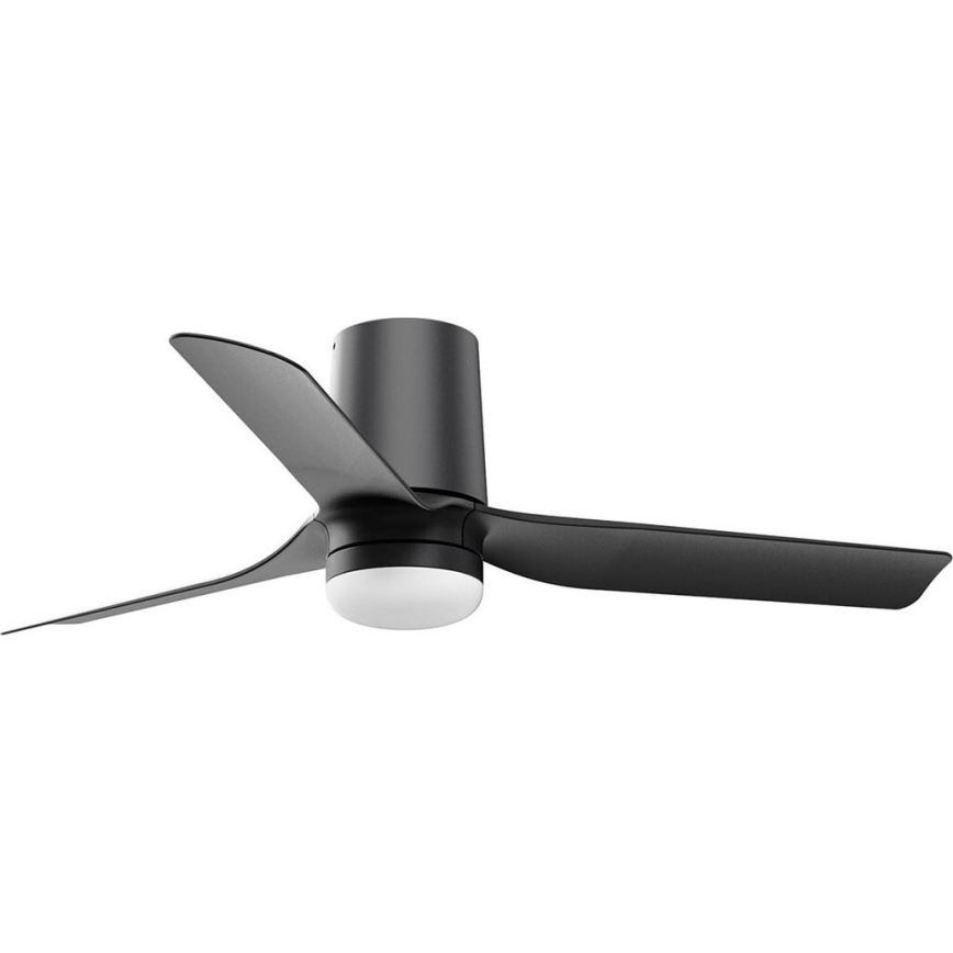 FARO 33834WT-1TW - LED Stmívatelný stropní ventilátor MINI PUNT TUB S LED/10W/230V 2700/4000/6000K černá pr. 90 cm Wi-Fi Tuya + dálkové ovládání