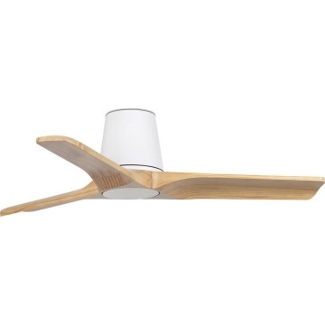 FARO 33836 - Stropní ventilátor HEYWOOD TUB S borovice/bílá pr. 90 cm + dálkové ovládání