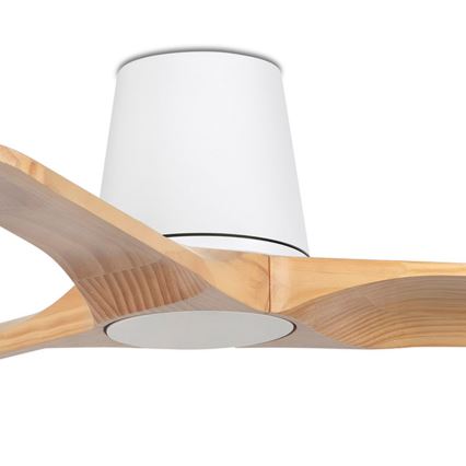 FARO 33836 - Stropní ventilátor HEYWOOD TUB S borovice/bílá pr. 90 cm + dálkové ovládání