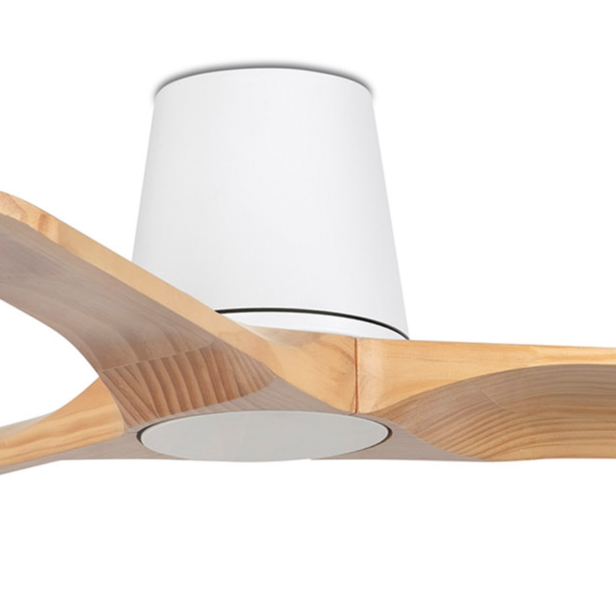 FARO 33836 - Stropní ventilátor HEYWOOD TUB S borovice/bílá pr. 90 cm + dálkové ovládání