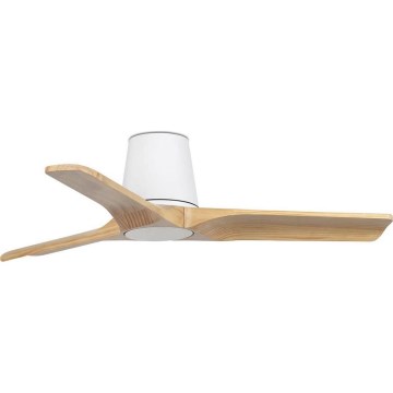 FARO 33836WT - Stropní ventilátor HEYWOOD TUB S borovice/bílá pr. 90 cm Wi-Fi Tuya + dálkové ovládání