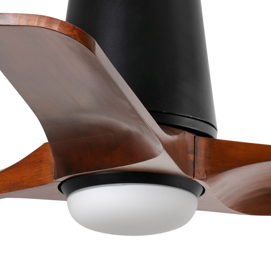 FARO 33837-1TW - LED Stmívatelný stropní ventilátor HEYWOOD TUB S LED/10W/230V 2700/4000/6000K borovice/černá pr. 90 cm + dálkové ovládání