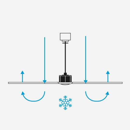 FARO 33837-1TW - LED Stmívatelný stropní ventilátor HEYWOOD TUB S LED/10W/230V 2700/4000/6000K borovice/černá pr. 90 cm + dálkové ovládání