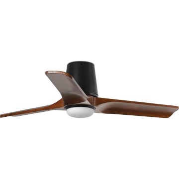 FARO 33837-1TW - LED Stmívatelný stropní ventilátor HEYWOOD TUB S LED/10W/230V 2700/4000/6000K borovice/černá pr. 90 cm + dálkové ovládání