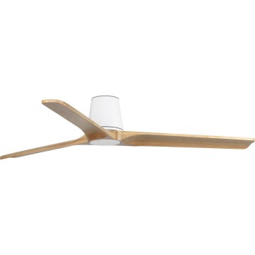 FARO 33838 - Stropní ventilátor HEYWOOD TUB L borovice/bílá pr. 132 cm + dálkové ovládání