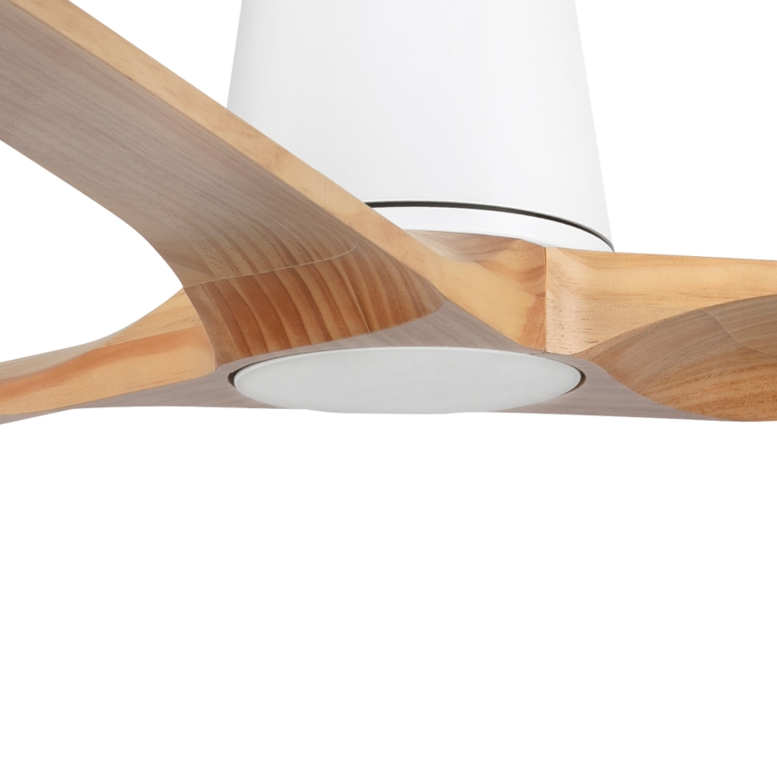 FARO 33838 - Stropní ventilátor HEYWOOD TUB L borovice/bílá pr. 132 cm + dálkové ovládání