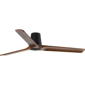 FARO 33839 - Stropní ventilátor HEYWOOD TUB L borovice/černá pr. 132 cm + dálkové ovládání
