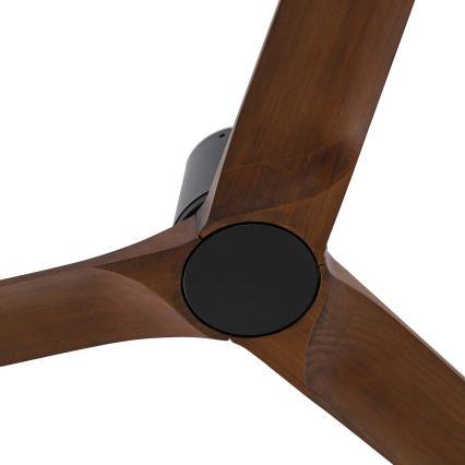 FARO 33839WT - Stropní ventilátor HEYWOOD TUB L borovice/černá pr. 132 cm Wi-Fi Tuya + dálkové ovládání