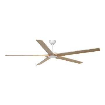 FARO 34191WT - Stropní ventilátor BIGWOOD XL borovice/bílá pr. 200 cm Wi-Fi Tuya + dálkové ovládání
