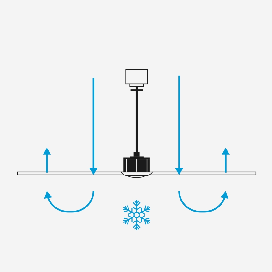 FARO 34197 - Stropní ventilátor ROCKER M pr. 132 cm hnědá/černá + dálkové ovládání