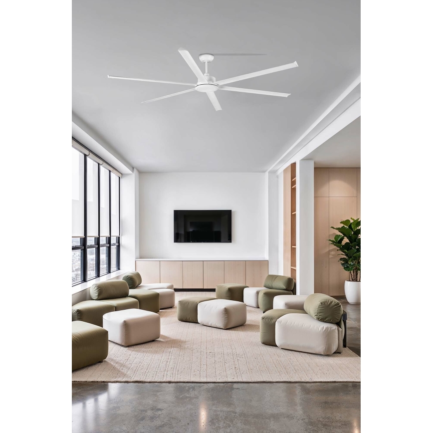 FARO 34206-130 - LED Stmívatelný stropní ventilátor ROTTERDAM XXL LED/32W/230V bílá pr. 250 cm + dálkové ovládání