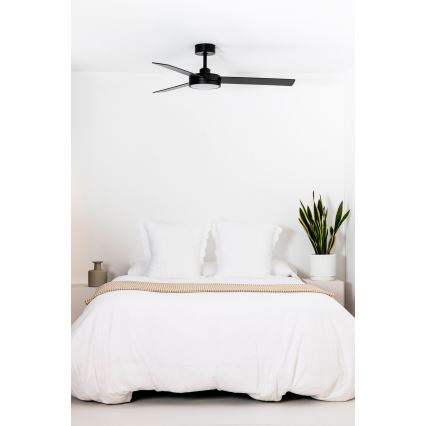 FARO 34261 - LED Stropní ventilátor BARTH LED/24W/230V černá + dálkové ovládání