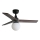 FARO 34278WT-11L - Stropní ventilátor KLIM S 1xE27/15W/230V dřevo/černá pr. 92,5 cm Wi-Fi Tuya + dálkové ovládání