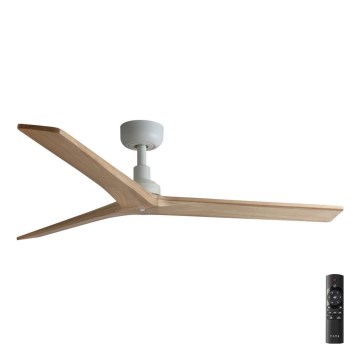 FARO 34280 - Stropní ventilátor KLIM M borovice/bílá pr. 125 cm + dálkové ovládání