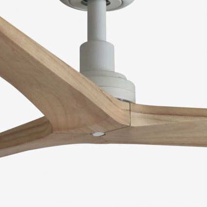 FARO 34280 - Stropní ventilátor KLIM M borovice/bílá pr. 125 cm + dálkové ovládání