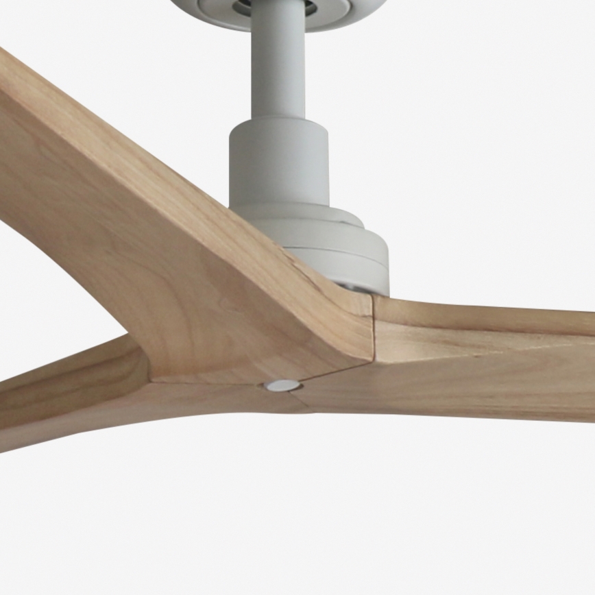 FARO 34280 - Stropní ventilátor KLIM M borovice/bílá pr. 125 cm + dálkové ovládání