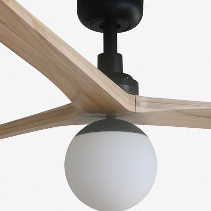 FARO 34282-11L - Stropní ventilátor KLIM L 1xE27/15W/230V borovice/černá pr. 150 cm + dálkové ovládání