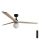 FARO 34282-11L - Stropní ventilátor KLIM L 1xE27/15W/230V borovice/černá pr. 150 cm + dálkové ovládání