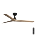 FARO 34283 - Stropní ventilátor KLIM M borovice/černá pr. 125 cm + dálkové ovládání