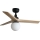 FARO 34284WT-11L - Stropní ventilátor KLIM S 1xE27/15W/230V borovice/černá pr. 92,5 cm Wi-Fi Tuya + dálkové ovládání