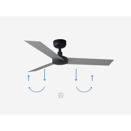 FARO 34285 - Stropní ventilátor CRUISER S černá pr. 106 cm + dálkové ovládání