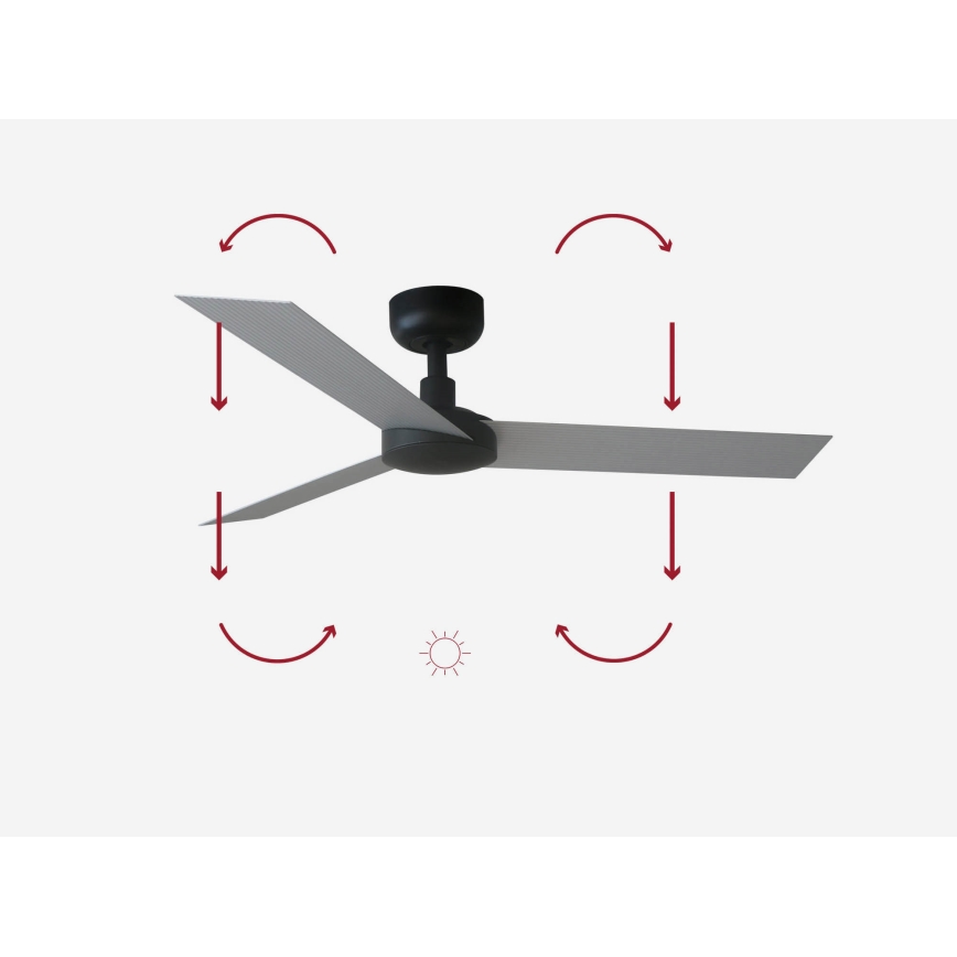FARO 34285 - Stropní ventilátor CRUISER S černá pr. 106 cm + dálkové ovládání