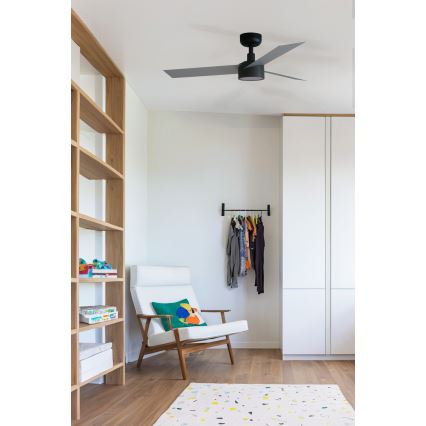 FARO 34285WT1S - LED Stmívatelný stropní ventilátor CRUISER S LED/18W/230V 2700/3000/4000K pr. 106 cm šedá/černá Wi-Fi Tuya + dálkové ovládání