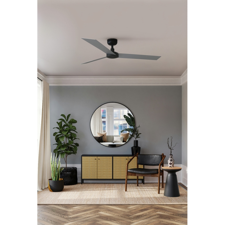 FARO 34286 - Stropní ventilátor CRUISER L černá pr. 132 cm + dálkové ovládání