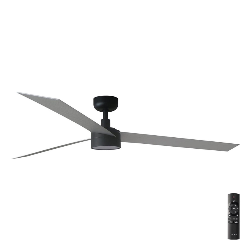 FARO 34287-1TW - LED Stmívatelný stropní ventilátor CRUISER XL LED/18W/230V 2700/4000/6500K pr. 160 cm černá/šedá + dálkové ovládání