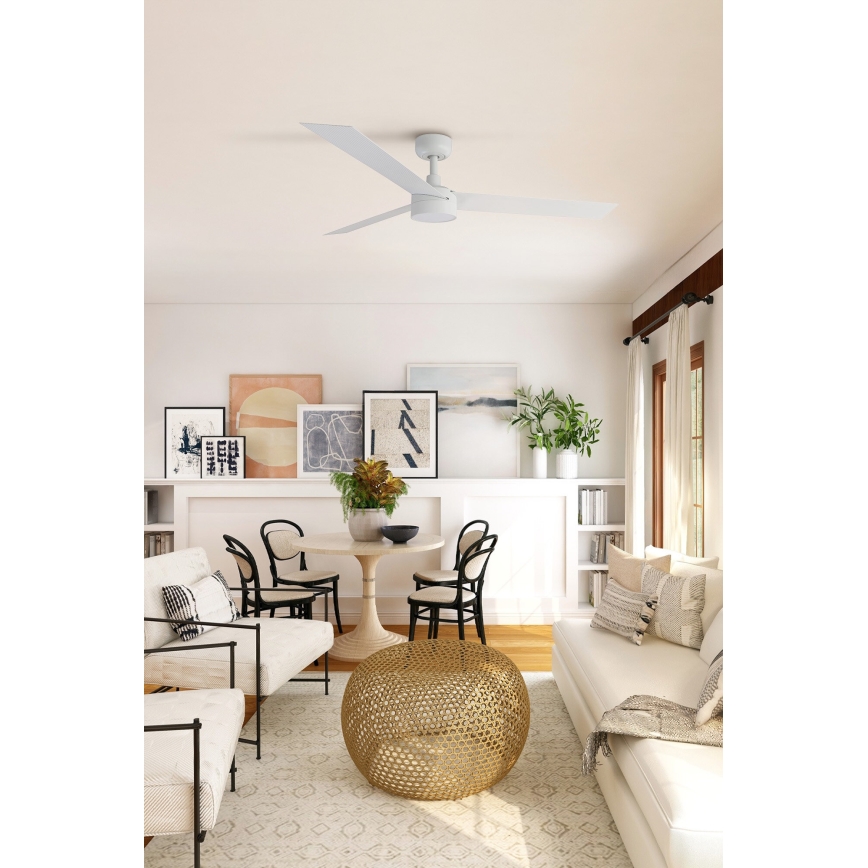 FARO 34290-1TW - LED Stmívatelný ventilátor CRUISER LED/20W/230V 2700/3000/4000K pr. 132 cm bílá + dálkové ovládání