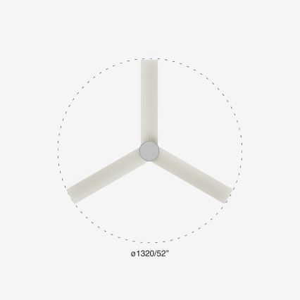 FARO 34290-1TW - LED Stmívatelný ventilátor CRUISER LED/20W/230V 2700/3000/4000K pr. 132 cm bílá + dálkové ovládání