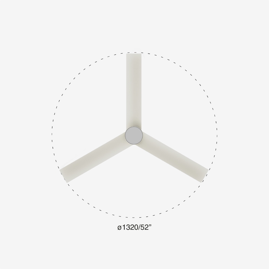 FARO 34290-1TW - LED Stmívatelný ventilátor CRUISER LED/20W/230V 2700/3000/4000K pr. 132 cm bílá + dálkové ovládání