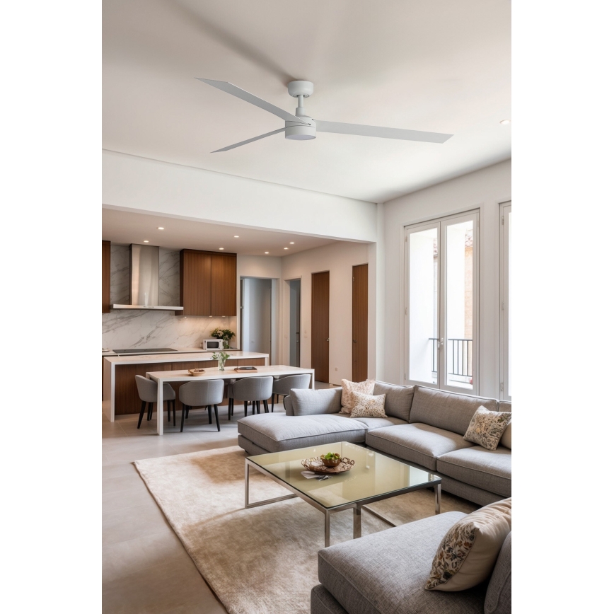 FARO 34292-1TW - LED Stmívatelný ventilátor CRUISER LED/20W/230V 2700/4000/6500K pr. 160 cm bílá + dálkové ovládání